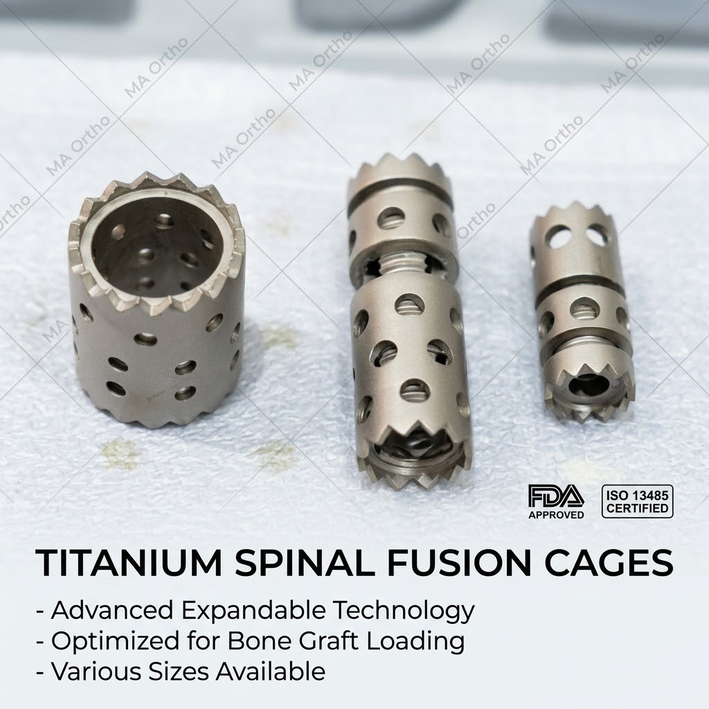 Titanium Expandable / Mesh Mesh Vertebral Body Replacement Cages
